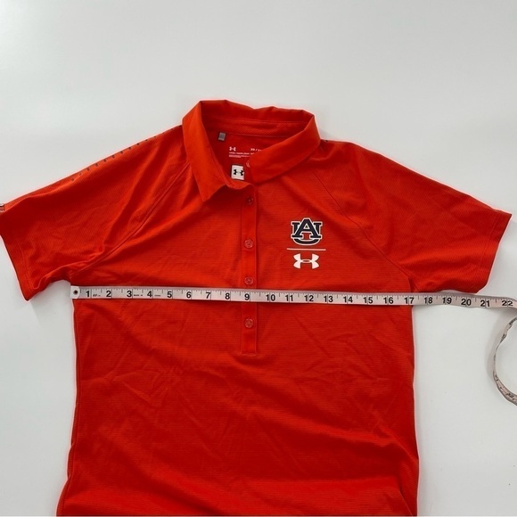 Under Armour Women's SS Orange Auburn Tigers Solid  Golf Polo - Picture 6 of 9